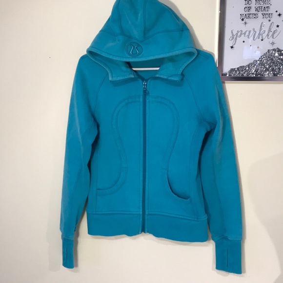 Lululemon Scuba Hoodie in Turquoise